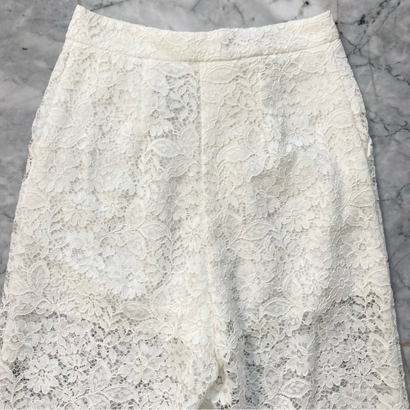 ZARA White Cropped Lace Pants - Picture 12 of 15